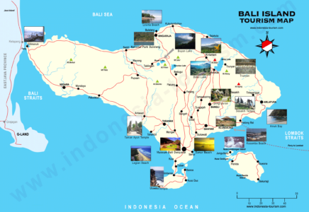 Map Wisata di bali - Peta Tempat Wisata di Bali
