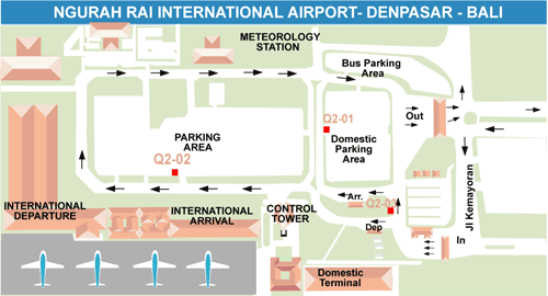 Map Airport Ngurah Rai Bali